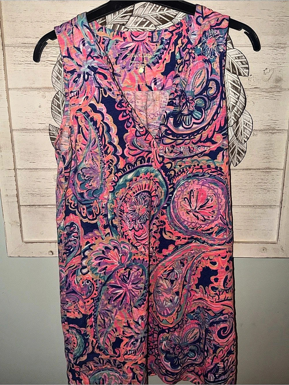 Lilly Pulitzer Paisley Midi Dress in Pink & Blue